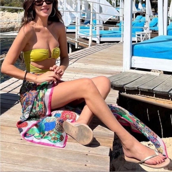 Zara Cut Out One piece swimsuit in Lime Green size S - Picture 10 of 16